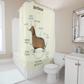 Rideaux De Douche Anatomie D'Un Dachshund| Amoureux de les chiens de