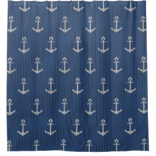 Rideaux De Douche Ancre de la mer de Knit