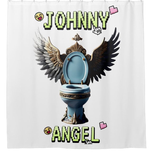RIDEAUX DE DOUCHE ANGE JOHNNY (Devant)