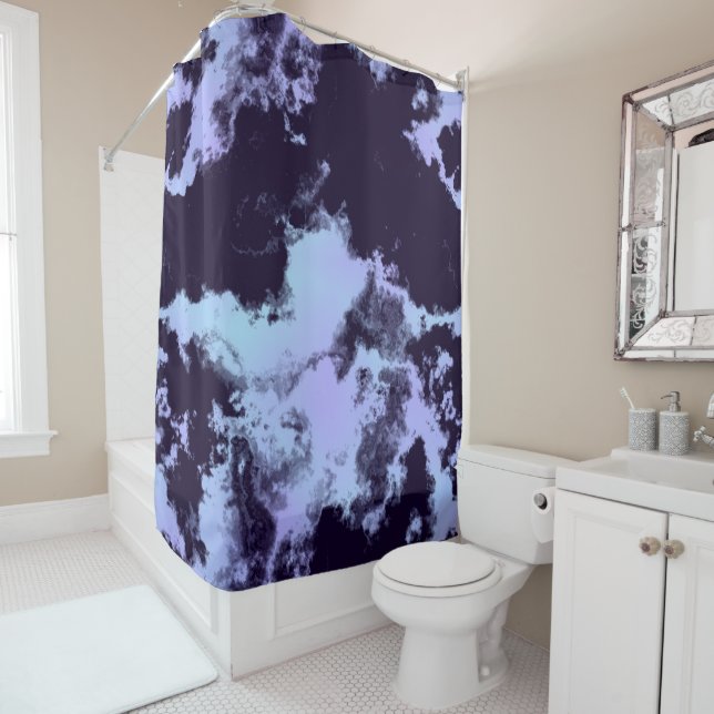 Rideaux De Douche Angel bleu de minuit (En situation)