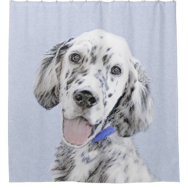 Rideaux De Douche Anglais Setter Blue Belton Peinture Chien Art (Devant)