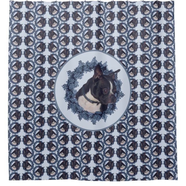 Rideaux De Douche Animal de chien de Boston Terrier (Devant)