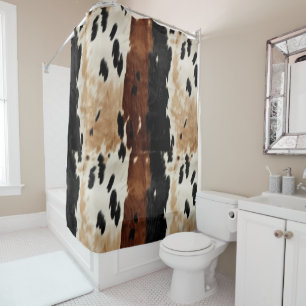 Rideaux De Douche Animal de la vache Brown de l'Ouest