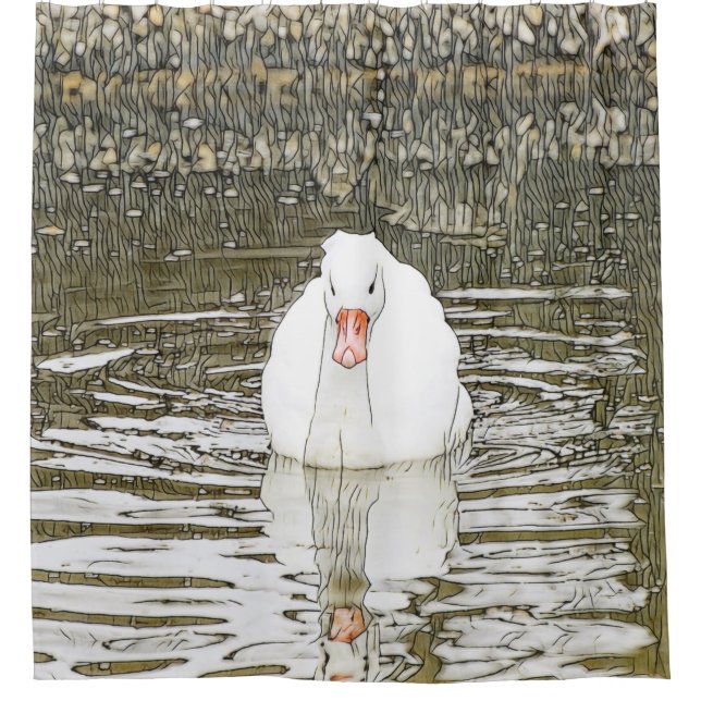 Rideaux De Douche Animal SmartMix - Swan (Devant)