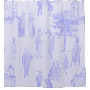 Rideaux De Douche animal victorien antique pastel violet lilac toile