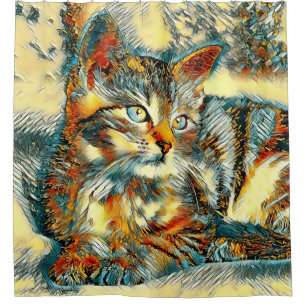 Rideaux De Douche AnimalArt_Cat_015