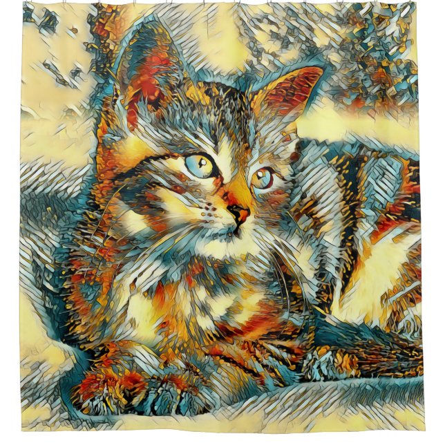 Rideaux De Douche AnimalArt_Cat_015 (Devant)