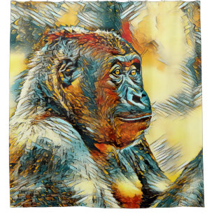Rideaux De Douche AnimalArt_Gorilla_004