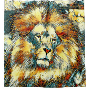 Rideaux De Douche AnimalArt_Lion_07