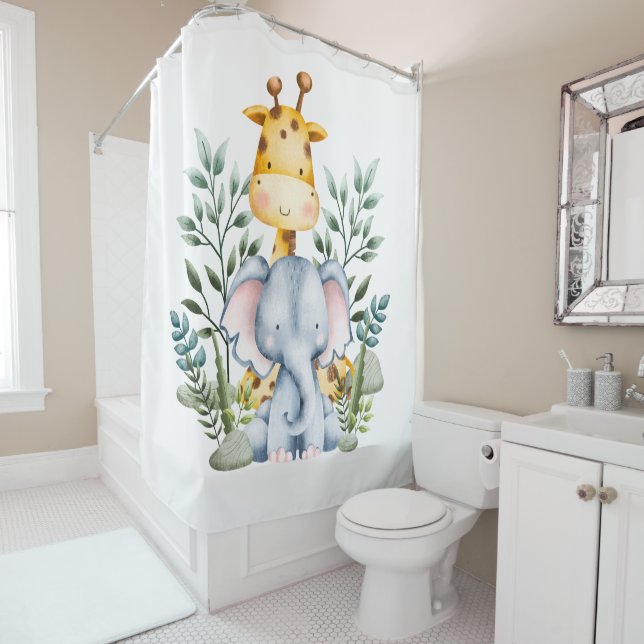 Rideaux De Douche Animaux de Safari (En situation)
