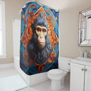 Rideaux De Douche Animaux et portraits d'animaux sauvages sur un ble