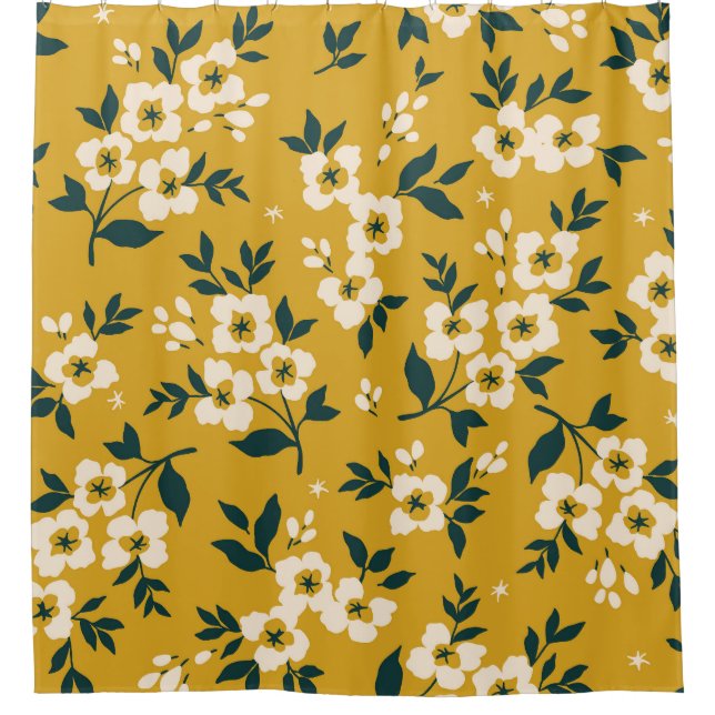 Rideaux De Douche Animaux forestiers, masques, motif de virus. (Devant)