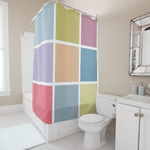 Rideaux De Douche Ann Arbor Pastel Chalk Carrés