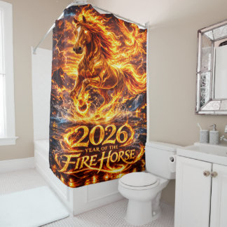 Rideaux De Douche Année du Cheval de Feu 2026
