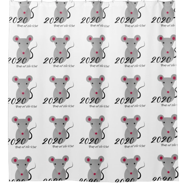 Rideaux De Douche Année du Rat 2020 (Devant)