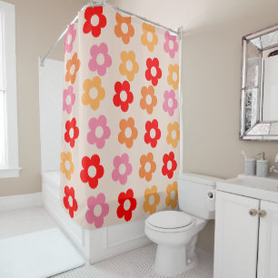 Rideaux De Douche Années 60 rétro les années 70 fleurs hippie