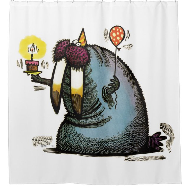 Rideaux De Douche Anniversaire Suit Walrus (Devant)