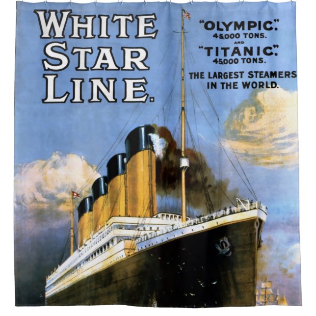 Rideaux De Douche Annonce de la ligne Titanic White Star (Devant)