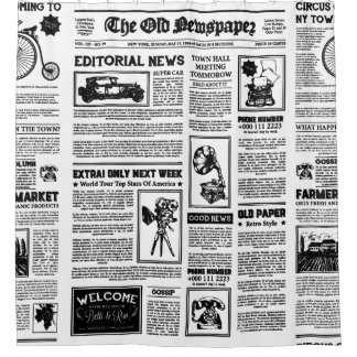 Rideaux De Douche antique 1920 flapper journal vintage noir blanc