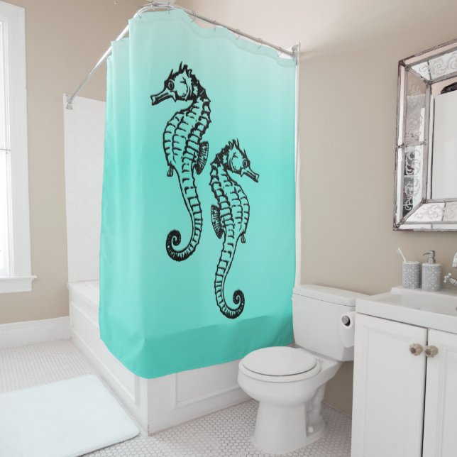 Rideaux De Douche Aqua (En situation)