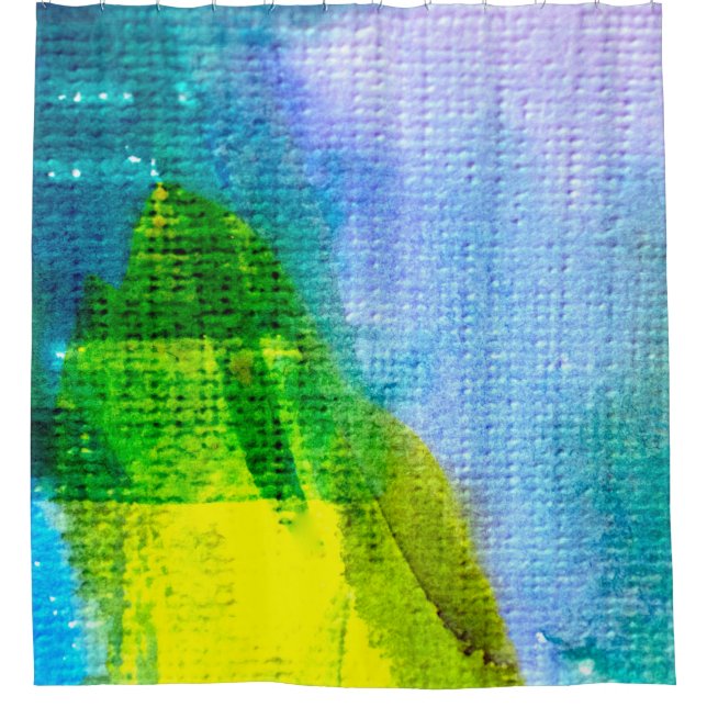 Rideaux De Douche aquarelle Abstraite peinte fond abstrait, acr (Devant)