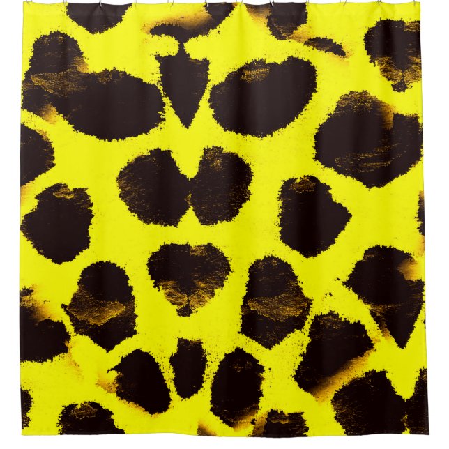 Rideaux De Douche Aquarelle de Poster de animal Abstrait Leopard (Devant)