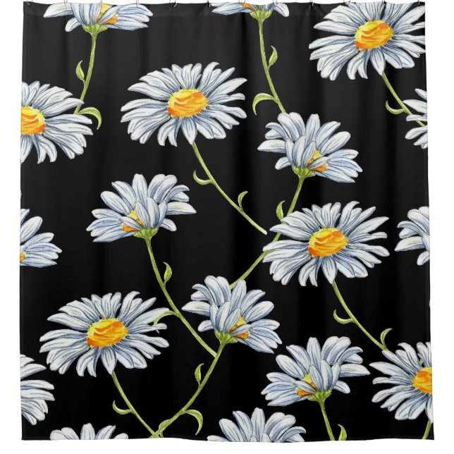 Rideaux De Douche Aquarelle : Floral Vintage fond (Devant)