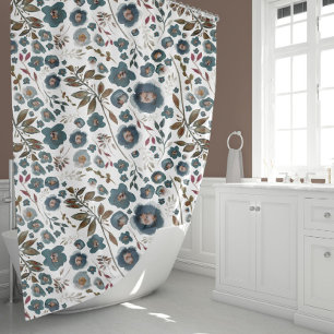 Rideaux De Douche Aquarelle florale Boho