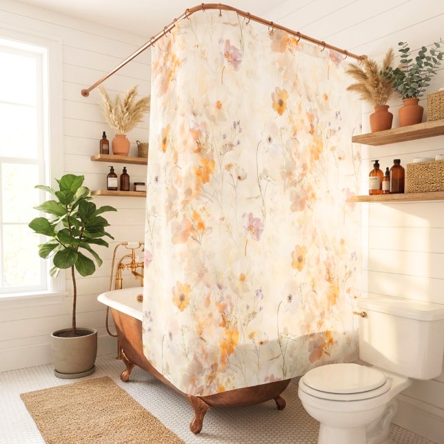 Rideaux De Douche Aquarelle florale élégante (Créateur téléchargé)