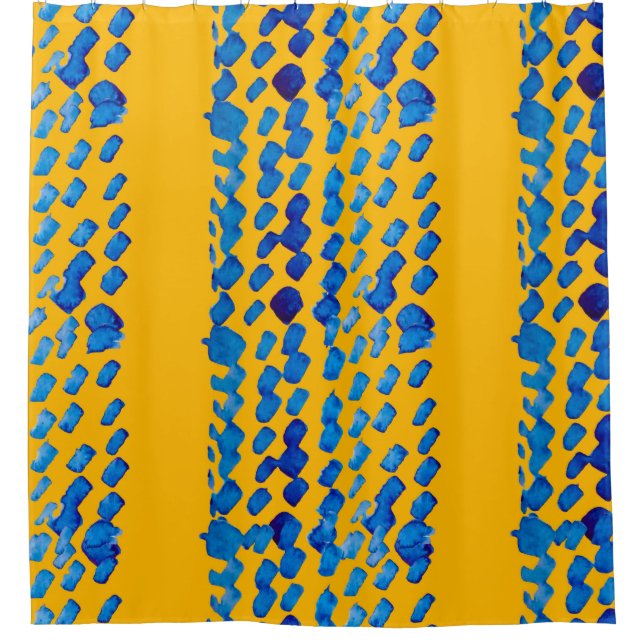 Rideaux De Douche Aquarelle motif transparent avec taches abstraites (Devant)