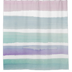 Rideaux De Douche Aquarelle rose violet violet