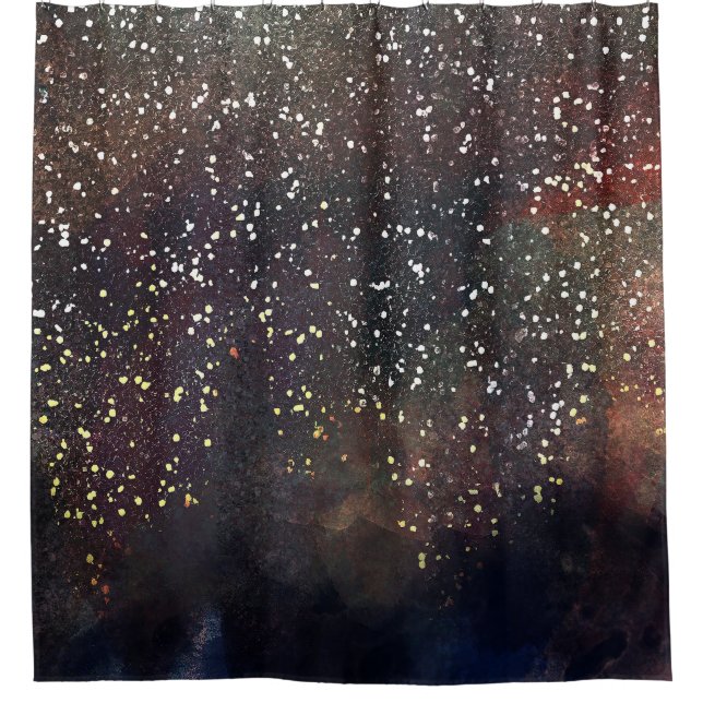 Rideaux De Douche Aquarelle scintillante Terrain Rustique Glam moder (Devant)