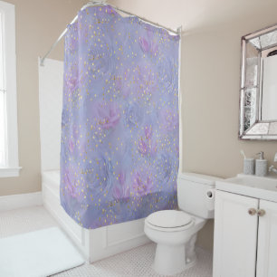 Rideaux De Douche Aquarelle très peri, Rose, Tulipes
