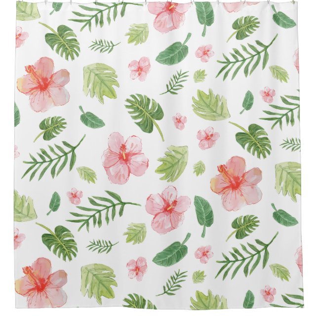 Rideaux De Douche Aquarelle tropicale (Devant)
