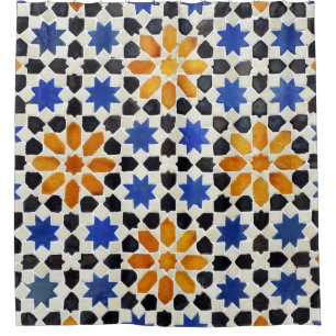 Rideaux De Douche Arabe marocain : Arrière - plan de mosaïque.