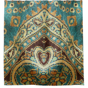 Rideaux De Douche Arabesque Fabric : Arabe Oriental Design