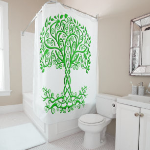 Rideaux De Douche Arbre Celtique Vert De Vie
