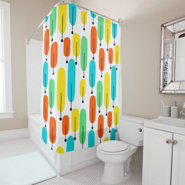 Rideaux De Douche Arbres atomiques (En situation)