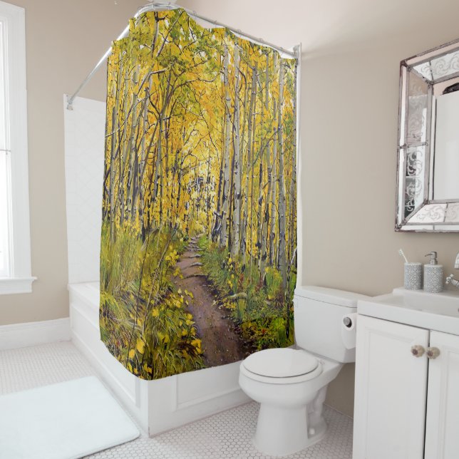 Rideaux De Douche Arbres D'Aspen En Automne (En situation)