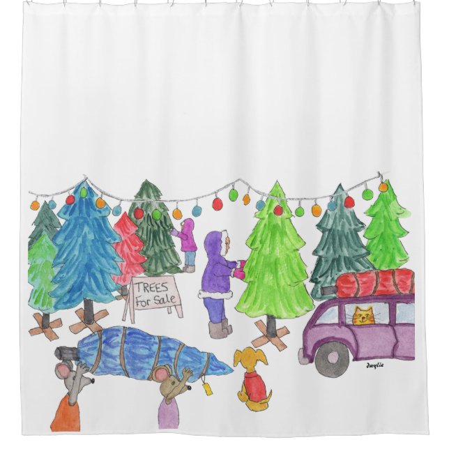 Rideaux De Douche Arbres de Noël à vendre (Devant)