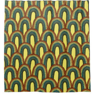 Rideaux De Douche Arc-En-Ciel : Charme Vintage Sans Couture.