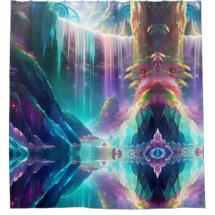 Rideaux De Douche Arc-en-ciel de couleur glace spectre cascade