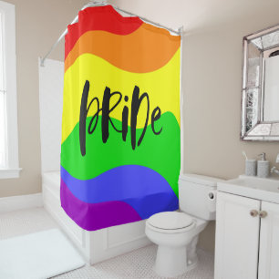Rideaux De Douche Arc-en-ciel de la fierté moderne