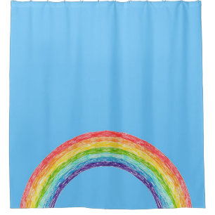 Rideaux De Douche Arc en ciel et ciel bleu