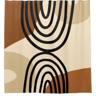 Rideaux De Douche Arc-en-ciel moderne du milieu du siècle