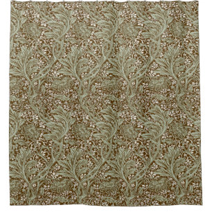 Rideaux De Douche Arcadia de William Morris vintage entièrement tran