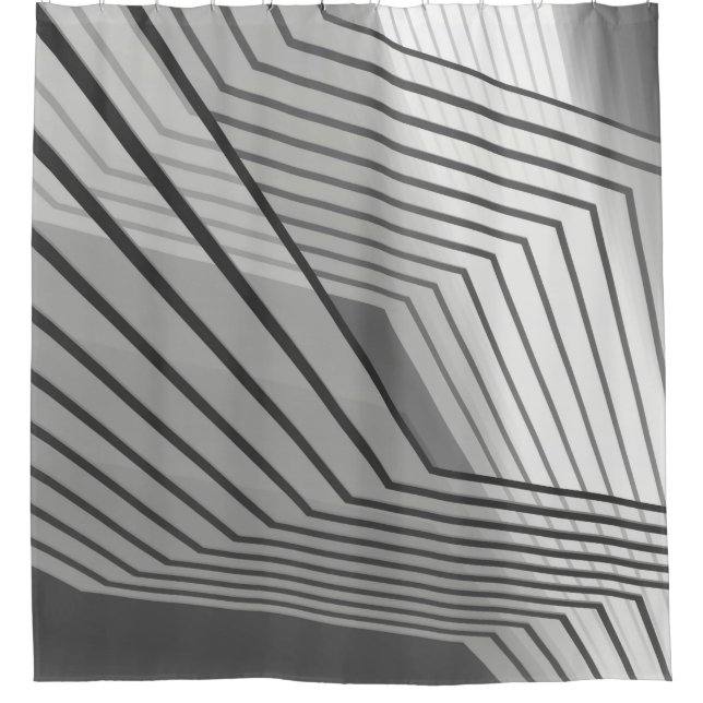 Rideaux De Douche Architecture futuriste Abstraite arrière - plan 3d (Devant)