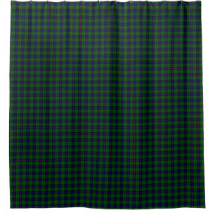 Rideaux De Douche Armstrong tartan bleu et vert plaid