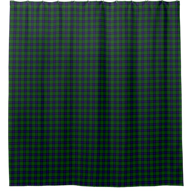 Rideaux De Douche Armstrong tartan bleu et vert plaid (Devant)