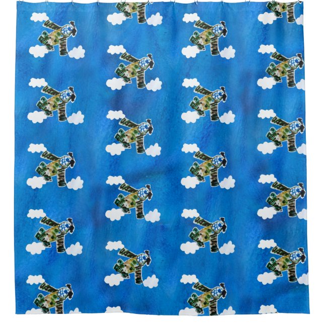 Rideaux De Douche Army Jet "Art by Kids" (Devant)